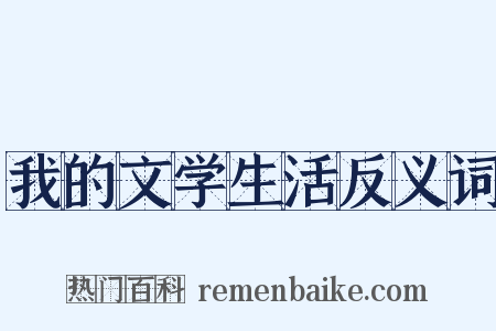 我的文学生活反义词是什么意思的图片